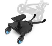 Cochecito de pedales silla de paseo step tabla de cochecito pedal auxiliar dos ruedas con asiento hasta 25 kg azul