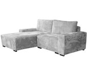 Sofá rinconero columbus 204, gris, función de descanso, almacenaje, 237x180x90cm