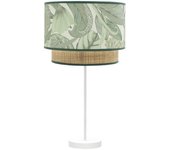 Lampara rinconera modelo congo blanca con pantalla