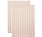 2 paños de cocina gingham rosa 50 x 70 cm