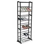 Zapatero de plástico con varillas metálicas, 10 niveles, soporte para 30 pares de calzado, estantería para zapatos, recibidor, pasillo, dormitorio
