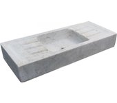 Biscottini lavabo de mármol blanco 102x41x15 cm - lavabo para exterior e interior - lavabo sobre encimera de piedra - fregadero de cocina