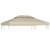 Vidaxl cubierta de repuesto de cenador 310 g/m² beige 3x4 m