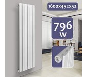 Radiador de calefacción central para baño salón cocina pasillo dormitorio panel individual 160 x 45,2 cm 01_0000219