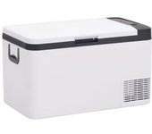Vidaxl nevera con asa pp y pe negro y blanco 25 l