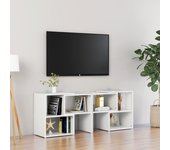 Mueble de tv aglomerado blanco con brillo 104x30x52 cm