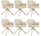 Tectake silla giratoria de terciopelo tapizada