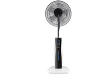 Ventilador de pie corvo blan/negro 3 vel.75w.5asp nebulizador 125x43x40cm remoto y temporizador, tanque de agua 2l