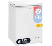 Congelador arcón blanco 2 en 1 de 142l | universalblue