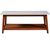Teamson home, mesa de café moderna madera estilo medio siglo kingston