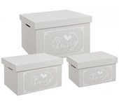 Amantes de la caja rett gris 30x19x16h, 36x25x20h, 42x31x24h