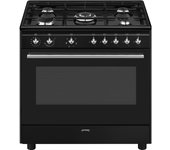 Smeg concert cx91gmbl cocina cocina familiar tipo industrial eléctrico encimera de gas negro a