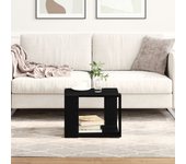Mesa de café vidaxl negra de roble 40x40x30 cm en madera de ingeniería