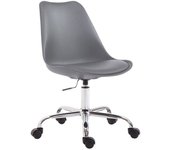 Silla de oficina taburete con ruedas regulable en altura gris tabo10029
