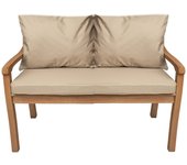 Cojin de banco 120x50x7/2x50x56cm, cojines para banco de jardín beige, cojín para exterior/interior, cojines para columpio de jardín