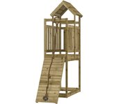 Casita de juegos con rocódromo 64 x 175 x 214 cm madera de pino impregnada 02_0004744