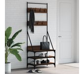 Maison exclusive - perchero con zapatero roble marrón 70x40x184 cm