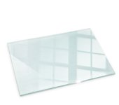 Placa de cristal para chimenea, zócalo protector de chimenea, diseño moderno | transparente | rectángulo |100x70 cm