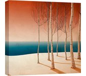 Cuadro de paisaje de estilo nórdico - impresión en lienzo - sayaka miko - luz de luna en el mar ii - 40x40 cm