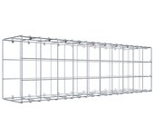 Gabión para montar con dimensiones 100 cm x 30 cm x 20 cm (l x a x p), malla 10 x 10 cm, anillo en c,. atenc.: falta una reja - diámetro del cabl...