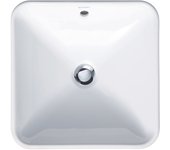 Duravit bacino lavabo sobre encimera, sin agujero para grifo, con rebosadero, 420 mm, sin agujero para grifo, 0333420000, color: blanco