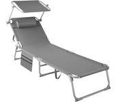 Tectake tumbona de jardín plegable