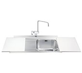 Fregadero 90x50 cm 1 cubeta con escurridor a la izquierda