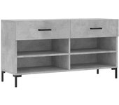 Banco para zapatos botas cómoda estante mueble de entrada almacenamiento 102 x 35 x 55 cm madera contrach 02_0022962