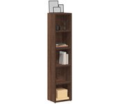 Estantería para cd 2 uds madera marrón roble 21x16x93,5 cm v5527 unico / marrón