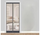 2 piezas de mosquitera, cortina divisoria, cortina magnética para puerta, cortina magnética antimosquitos (40 x 220 cm)
