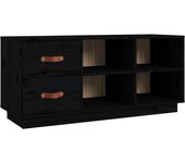 Banco para zapatos, botas, cómoda, estante, mueble de entrada, almacenamiento, 100 x 34 x 45 cm, madera m 02_0022980