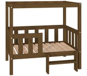 Cama para perros cesta cómodo sofá 95,5 x 73,5 x 90 cm madera maciza de pino marrón 02_0043051