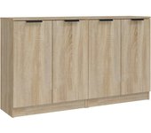 Aparador buffet cómoda armario unidad de almacenamiento organizador cocina salón salón juego de 2 sonoma 02_0036811