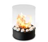 Chantico by planika - chimenea de mesa de bioetanol - combustión más largo 5h - calentador de 3kw - interior/exterior