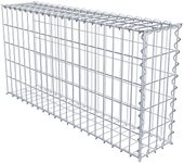 Gabión para montar con dimensiones 100 cm x 50 cm x 20 cm (l x a x p), malla 5 x 10 cm, espiral,. atenc.: falta una reja - diámetro del cable 4 mm