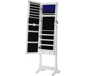 Armario joyero mueble dormitorio led interior 151 cm mdf blanco 12_0000170