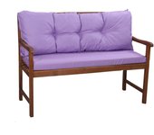 Cojín para banco 120 x 50 x 50cm, cojines para columpio de jardín, cojín exterior morado claro