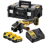 Grinder de ángulo de batería de 18v ø 125mm dcg405p3 | batería 3x 5.0 ah