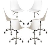 Pack 6 sillas blok office - blanco