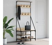 Vidaxl perchero con zapatero roble sonoma 80x40x184 cm