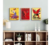 Lote de 3 carteles vintage (impresiones en papel, 40x30 cm, sin marco): carteles vintage i