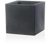 Maceta cuadrada antracita 24,5x24,5 cm h 24,5 mod. schio cubo