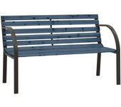 Banco de jardín muebles de exterior terraza infantil 81 cm madera de pino chino gris 02_0011762