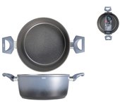Cacerola antiadherente fusion borghese de 2 asas, diámetro 24 cm, altura y altura