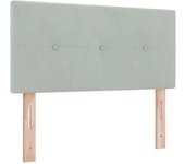 Cabecero tufted con botones gris claro 80 cm de terciopelo cfw6751514