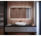 Espejo de baño con iluminación luz led (160x70cm) espejo de pared (tan100) con interruptor táctil blanco frío