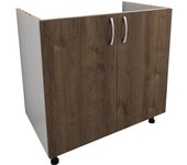Tapa de desagüe karo haaus, 2 puertas, roble bronce/blanco, 80 x 50 x 80 cm