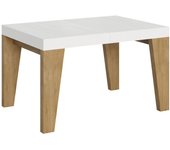 Mesa extensible 90x130/390 cm naxy mix tapa fresno blanco patas roble natural
