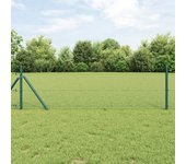 Vidaxl cerca hexagonal verde 1.4x25 m acero