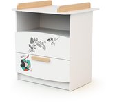 Cómoda cambiador bebé 2 cajones disney doodle zoo mickey madera